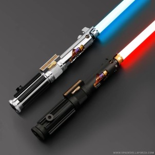 Replica combat lightsaber. Anakin Skywalker episode 3 with visible rotating crystal