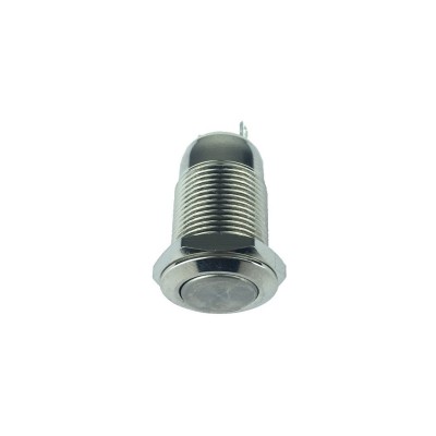 Neutral vandal-proof metal on-off switch without led indicator light. 12mm.