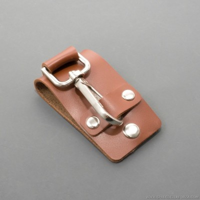 Faux leather belt holder for lightsaber, single sword with ring. various colors