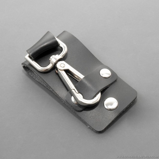 Faux leather belt holder for lightsaber, single sword with ring. various colors