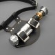 Faux leather lightsaber holder for belt, single handle.