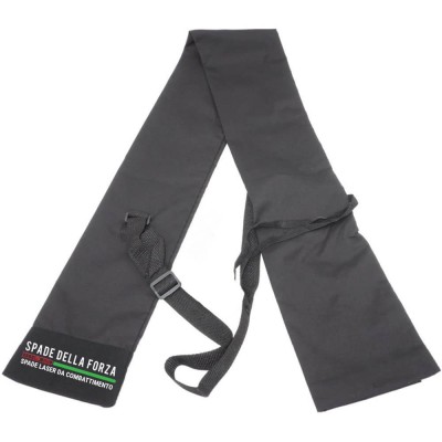 Sacca deluxe nera per il trasporto di spade laser. Tracolla regolabile, fondo rinforzato