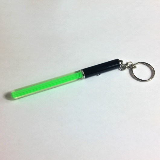 Mini Laser Sword keychain with light and ring 13 cm.