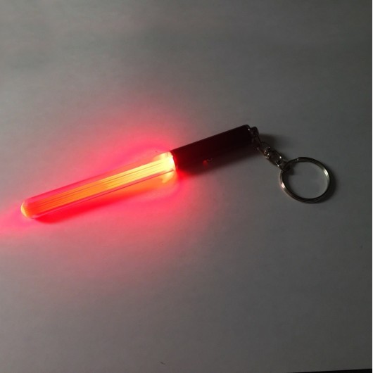 Mini Laser Sword keychain with light and ring 13 cm.
