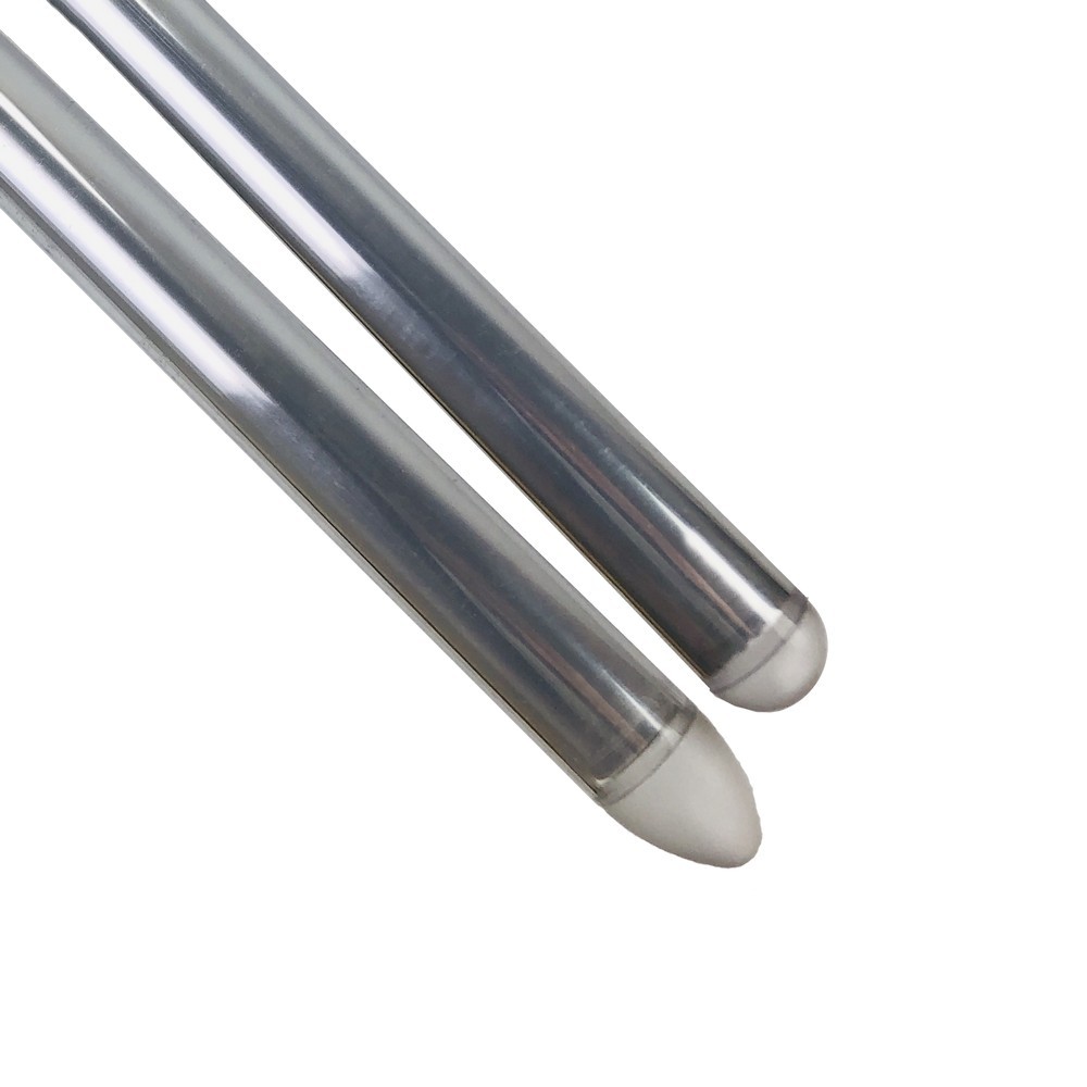 Standard combat blade made of transparent polycarbonate.