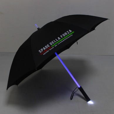 Bright Laser Sword Umbrella 7 colors with flashlight. black