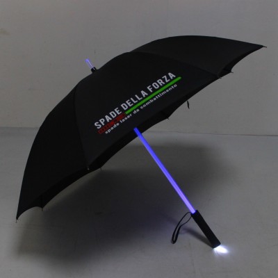 Ombrello Spada Laser Luminoso 7 colori con torcia. nero