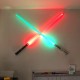Cross mount for two X-shaped lightsabers for wall.