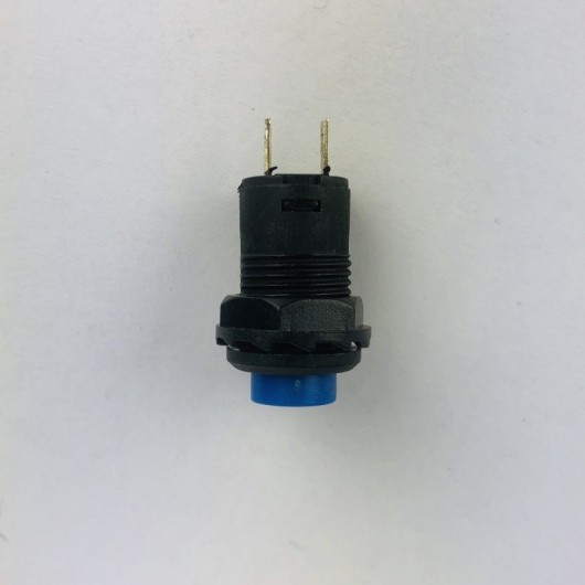 Vandal-proof plastic on-off switch. 12mm. various colors