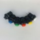 Vandal-proof plastic on-off switch. 12mm. various colors