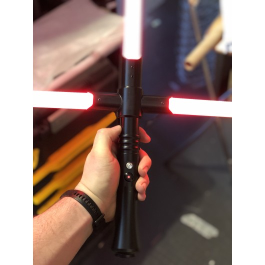 Laser sword with laser guard model IDRA. Combat crossguard.