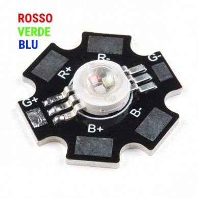 High-power RGB 3-watt led on star base