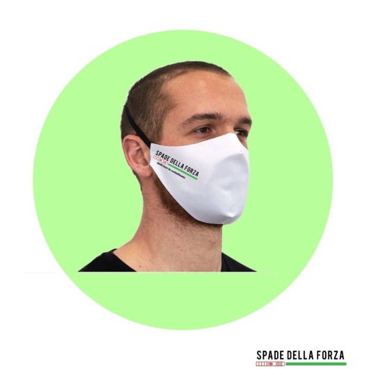 Mascherina in poliestere lavabile protezione vie respiratorie e Covid-19